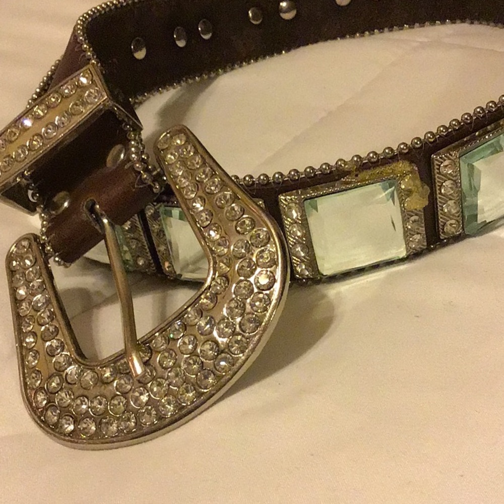 Leather Rhinestone Belt🌟 - Picture 3 of 7